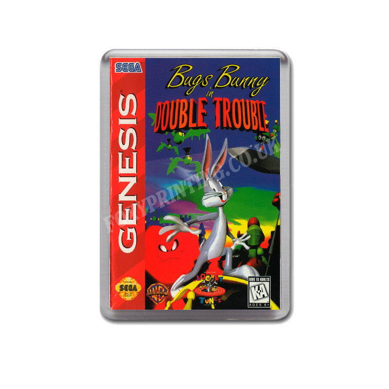 Bugs Bunny Double Trouble Game Style Inspired Sega Megadrive Retro Video Gaming Magnet