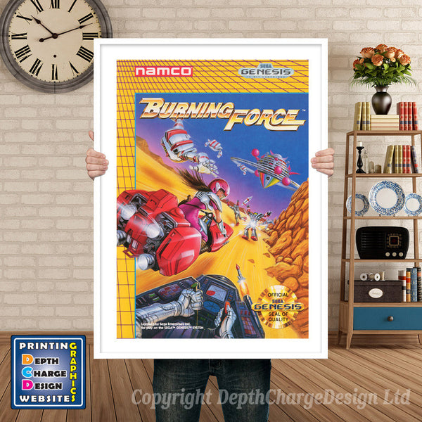 Burning Force - Sega Megadrive Inspired Retro Gaming Poster