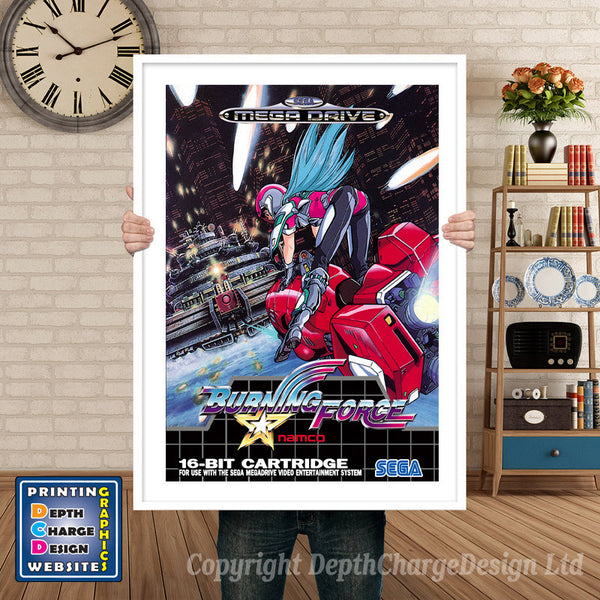 Burning Force Eu - Sega Megadrive Inspired Retro Gaming Poster