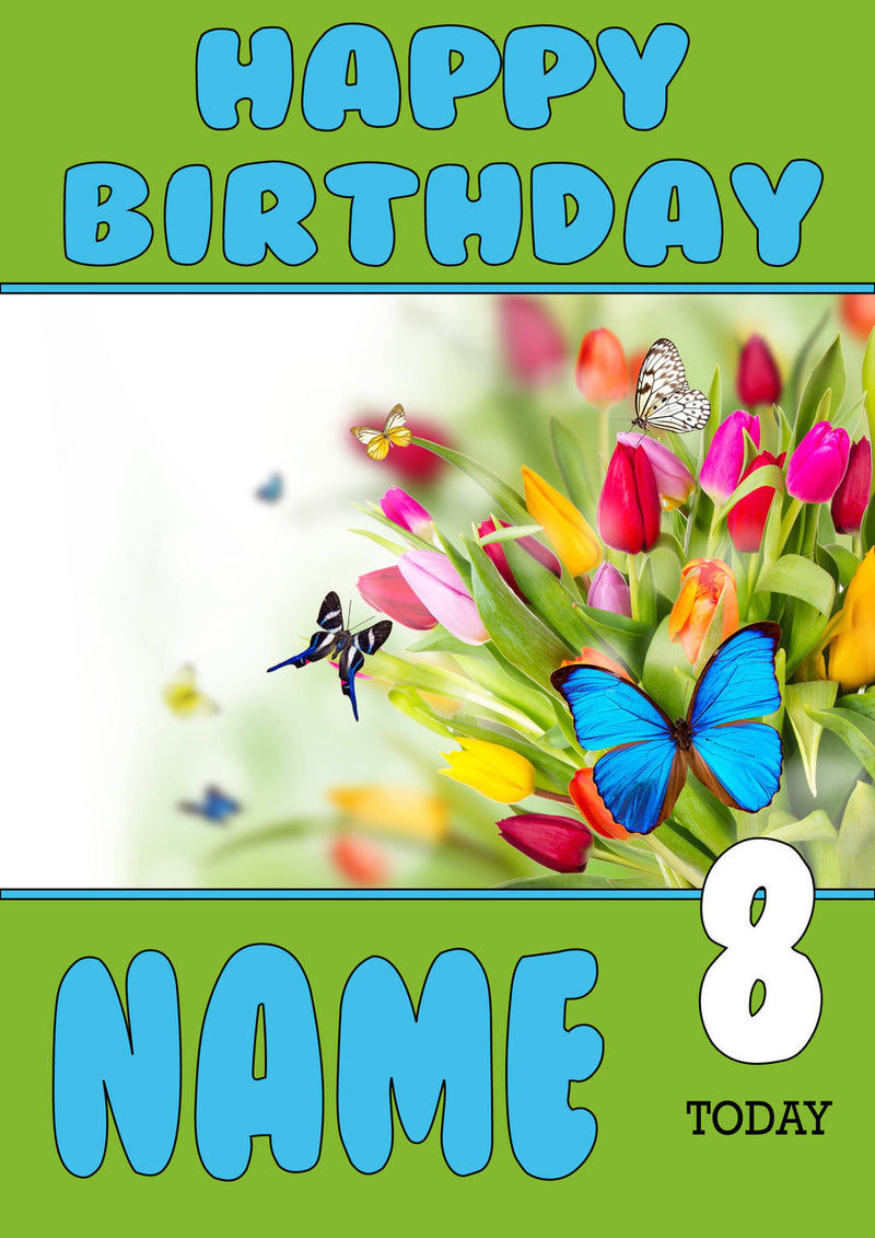 Personalised Butterfly Kids Adult FUNNY Birthday Card 5