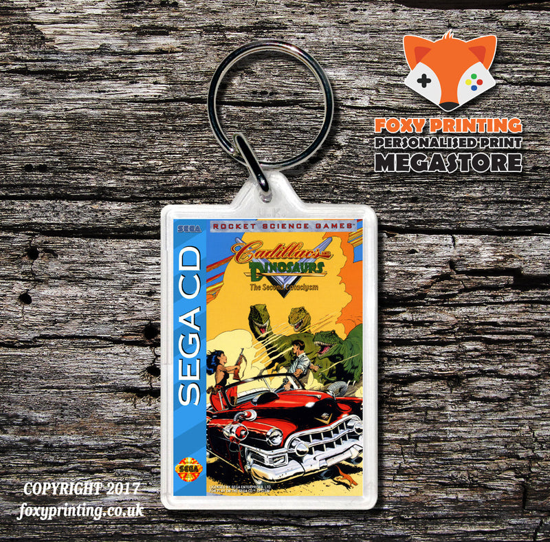 Cadillacs And Dinosaurs Game Inspired Retro Gaming Keyring