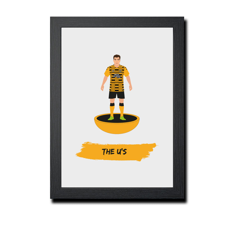 Cambridge Football Club gift - The U's - Tiny Men Big Balls Poster