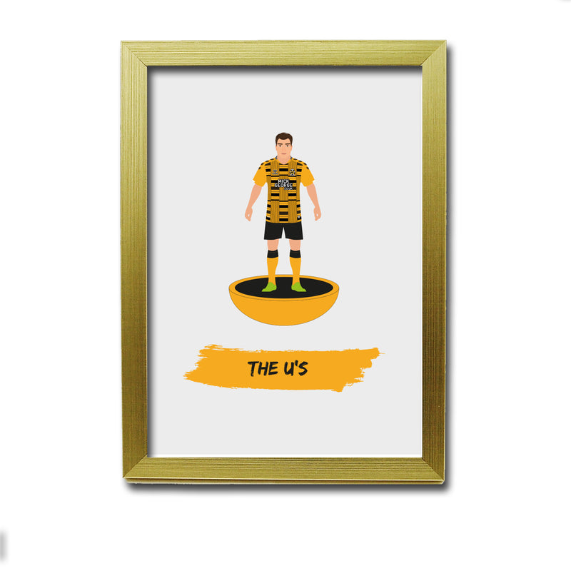 Cambridge Football Club gift - The U's - Tiny Men Big Balls Poster