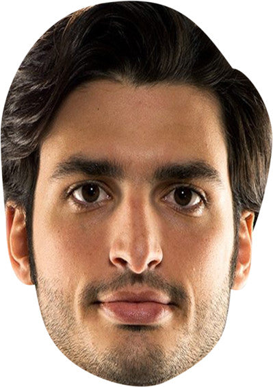 Carlos Sainz Celebrity Face Mask Fancy Dress Cardboard Costume Mask