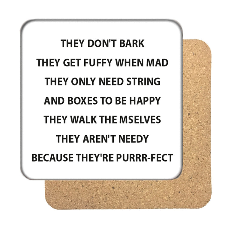 Purrr-fect Poem Drinks Coaster