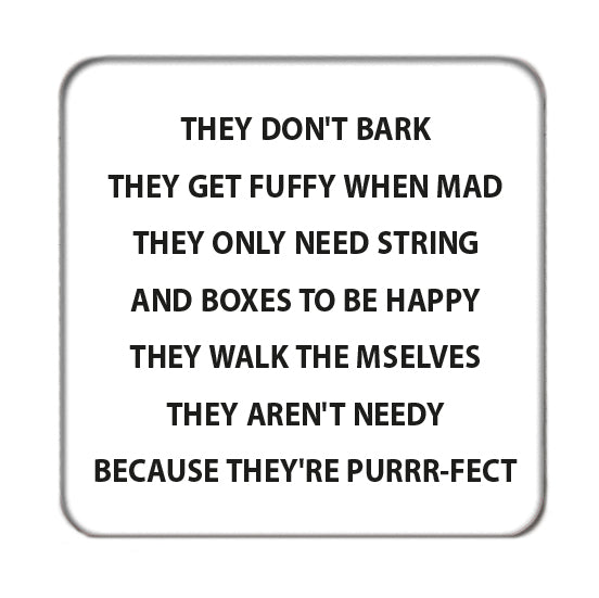 Purrr-fect Poem Drinks Coaster