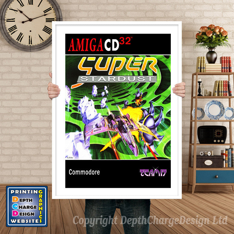 Cd32_Superstardust_Gb Atari Inspired Retro Gaming Poster A4 A3 A2 Or A1