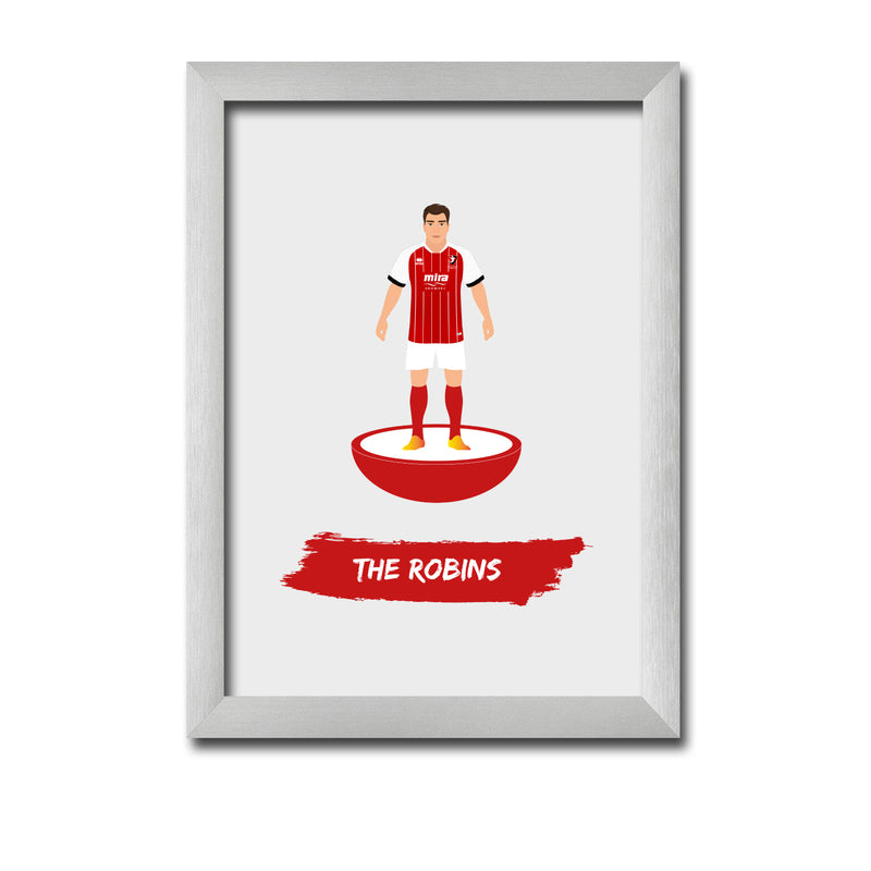 Cheltenham Football Club gift - The Robins - Tiny Men Big Balls Poster