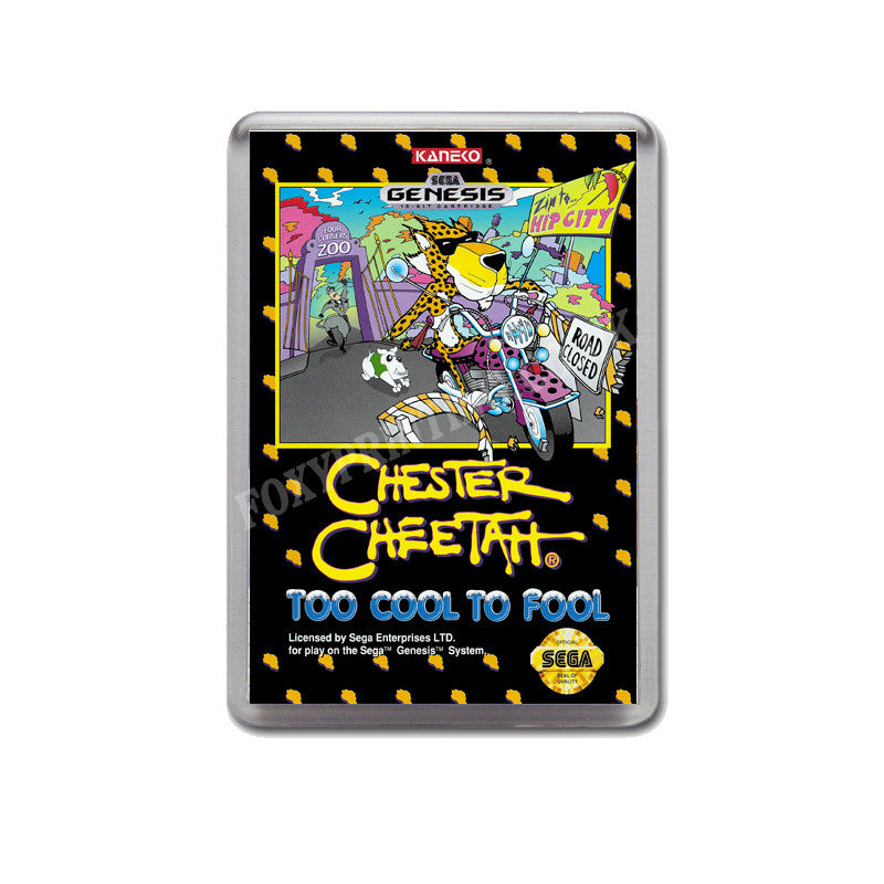Chester Cheetah Too Cool To Fool Game Style Inspired Sega Megadrive Retro Video Gaming Magnet