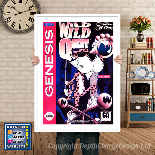 Chester Cheetah Wild Wild Quest - Sega Megadrive Inspired Retro Gaming Poster