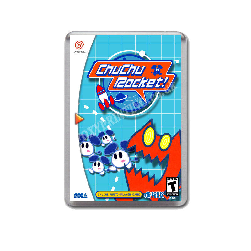 Chuchu Rocket 2 Sega Dreamcast Style Inspired Retro Game Magnet