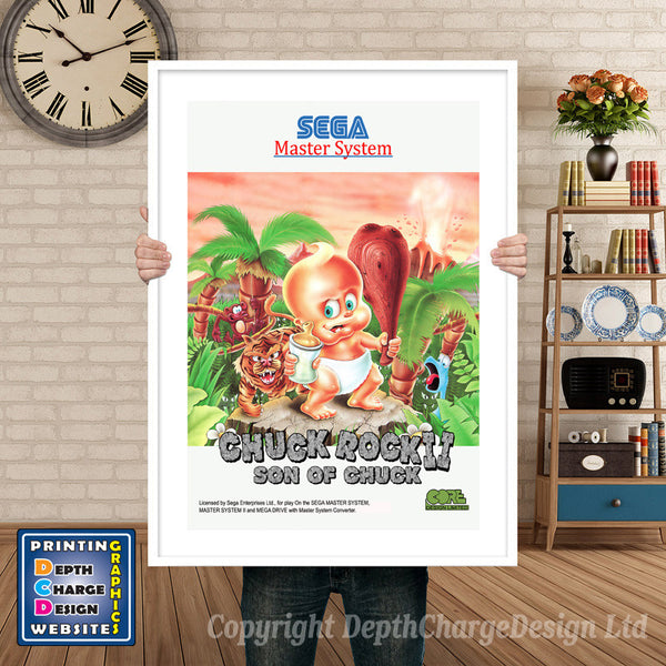 Chuck Rock 2 Inspired Retro Gaming Poster