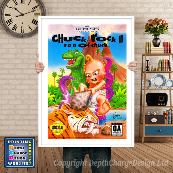 Chuck Rock 2 - Sega Megadrive Inspired Retro Gaming Poster