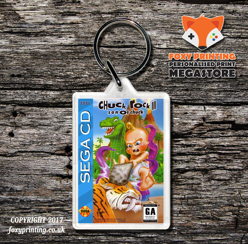 Chuck Rock 2 Game Inspired Retro Gaming Keyring