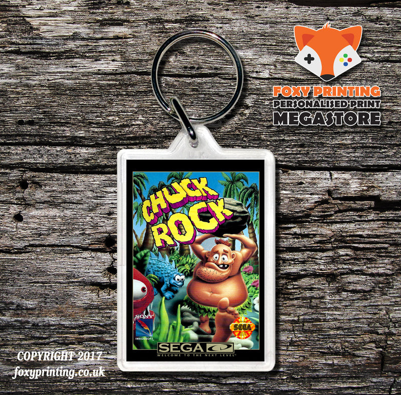 Chuck Rock 3 Game Inspired Retro Gaming Keyring