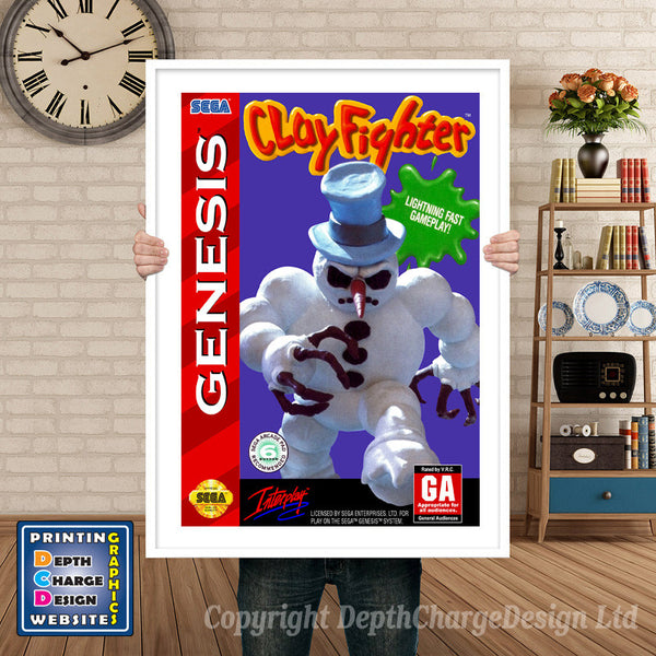 Clayfighter 2 - Sega Megadrive Inspired Retro Gaming Poster