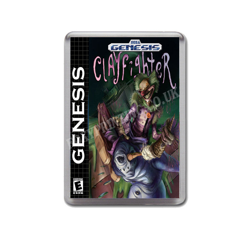 Clayfighter Game Style Inspired Sega Megadrive Retro Video Gaming Magnet