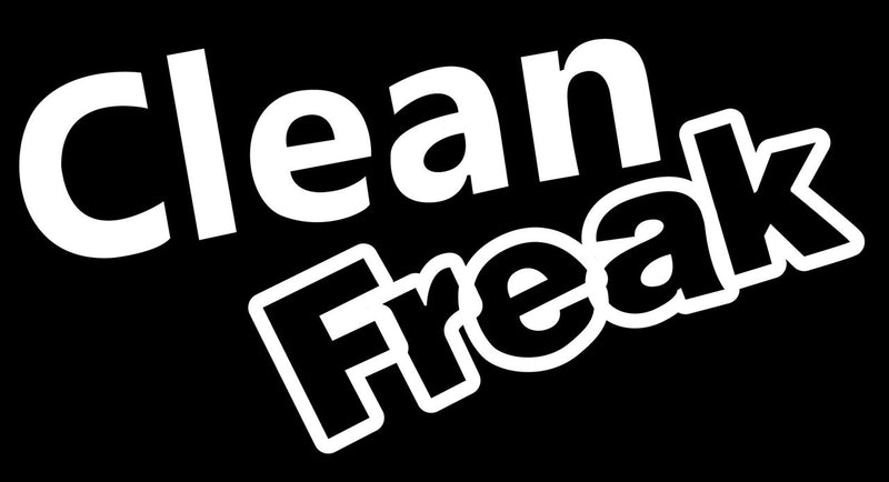 Clean Freak Novelty Vinyl Car Sticker
