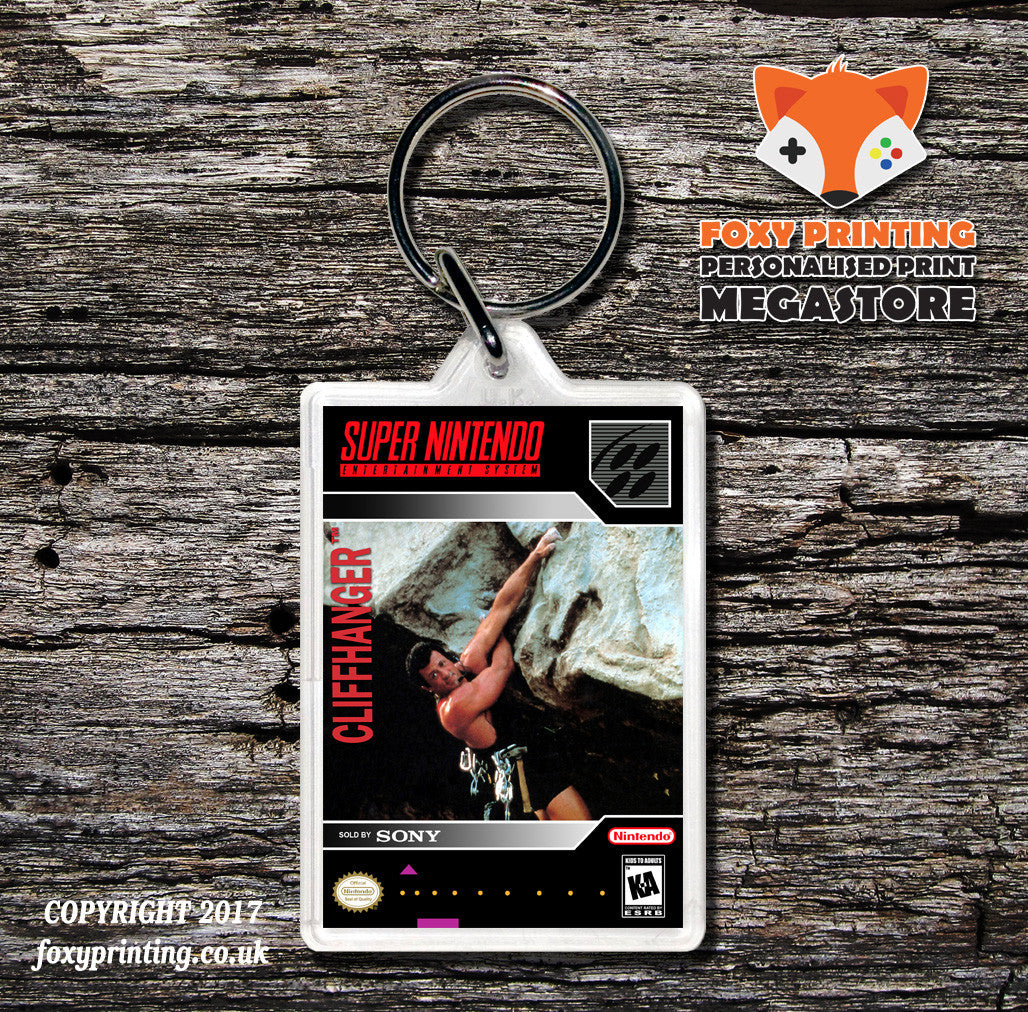 Cliffhanger Game Inspired Retro Gaming Keyring
