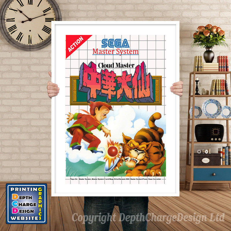 Cloudmaster_Br Inspired Retro Gaming Poster A4 A3 A2 Or A1