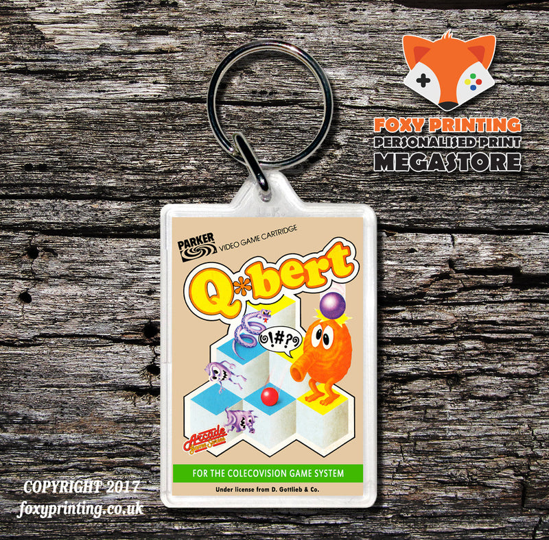 Coleco Qbert - Game Inspired Retro Gaming Keyring