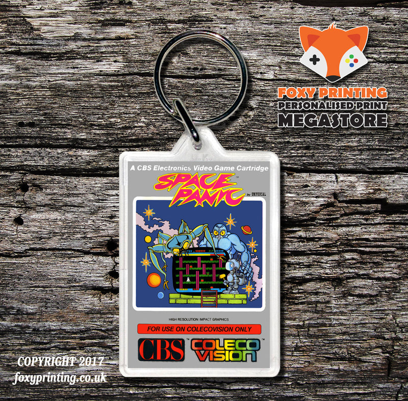 Coleco Space Panic Au - Game Inspired Retro Gaming Keyring