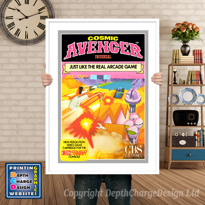 Cosmicavenger Coleco Vision GAME INSPIRED THEME Retro Gaming Poster A4 A3 A2 Or A1