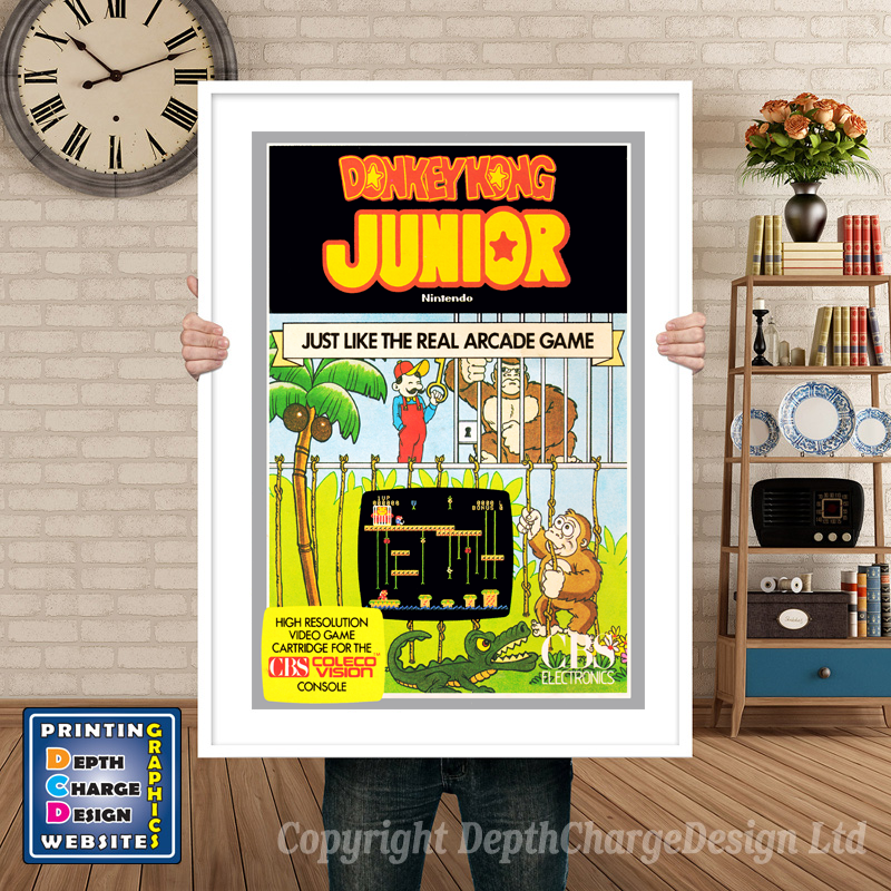 Donkeykongjunior Coleco Vision GAME INSPIRED THEME Retro Gaming Poster A4 A3 A2 Or A1