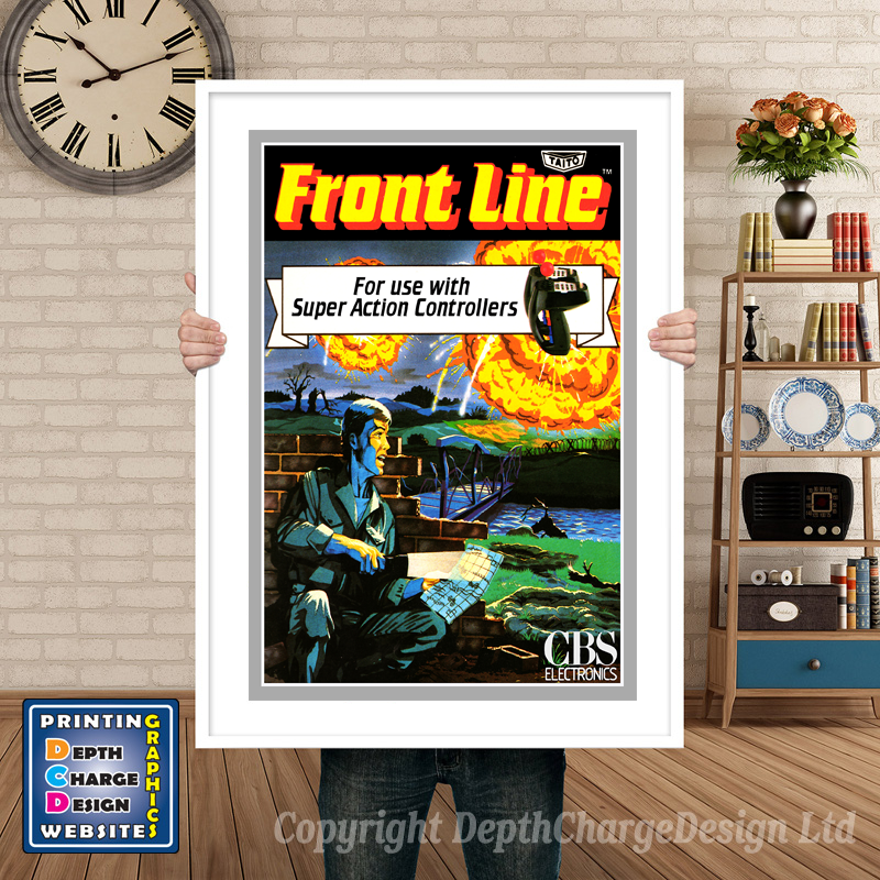 Frontline Coleco Vision GAME INSPIRED THEME Retro Gaming Poster A4 A3 A2 Or A1