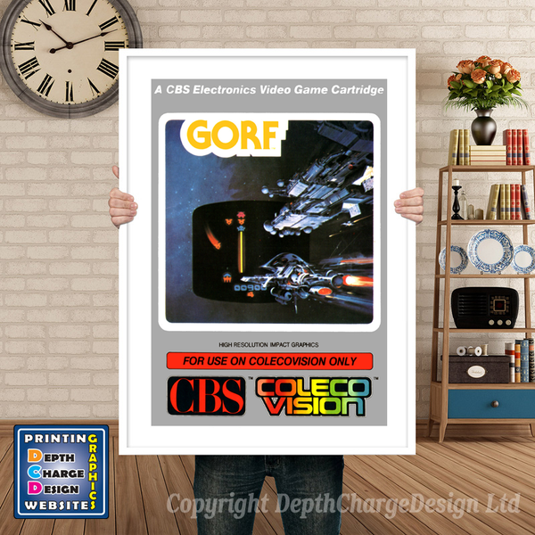 Gorf Coleco Vision Game Inspired Theme Retro Gaming Poster