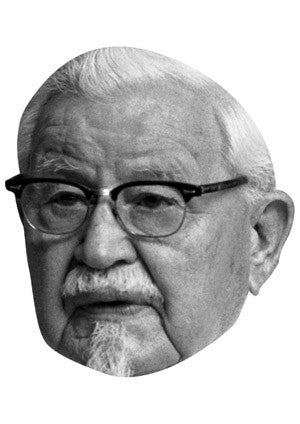 Colonel Sanders Celebrity Face Mask Fancy Dress Cardboard Costume Mask