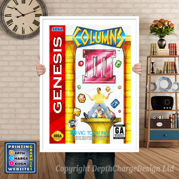 Columns 3 - Sega Megadrive Inspired Retro Gaming Poster