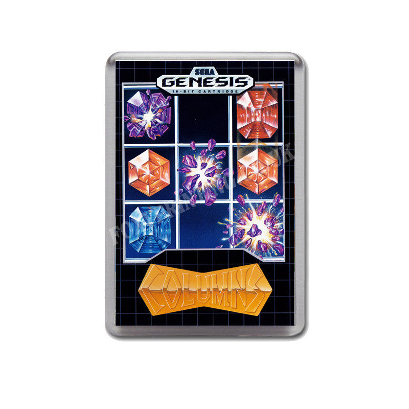 Columns Game Style Inspired Sega Megadrive Retro Video Gaming Magnet