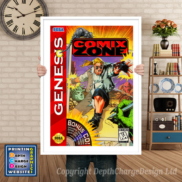 Comix Zone - Sega Megadrive Inspired Retro Gaming Poster