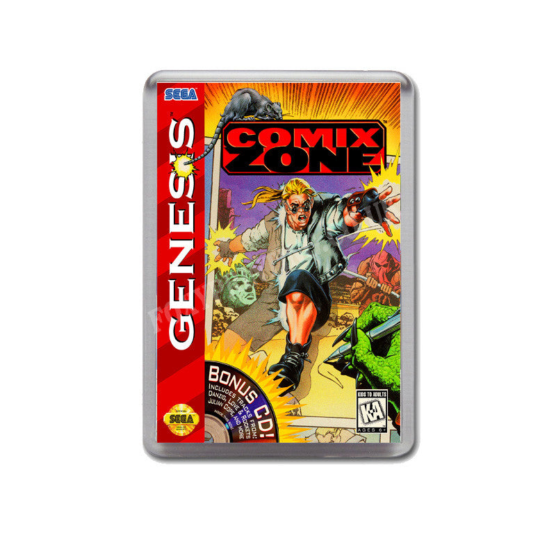Comix Zone Game Style Inspired Sega Megadrive Retro Video Gaming Magnet
