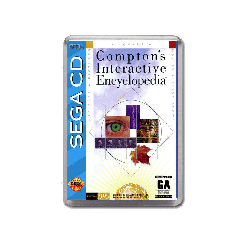 Comptons Interactive Encyclopedia Sega Mega CD Game Inspired Retro Gaming Magnet