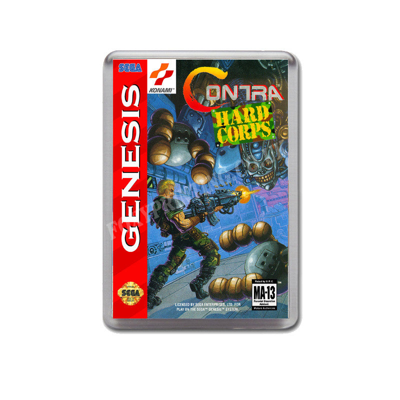 Contra Hard Corps Game Style Inspired Sega Megadrive Retro Video Gaming Magnet