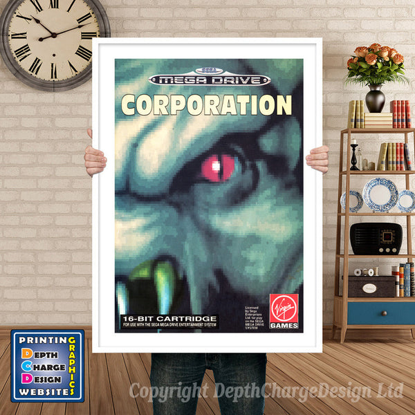 Corporation Eu - Sega Megadrive Inspired Retro Gaming Poster