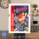 Cosmic Space Head - Sega Megadrive Inspired Retro Gaming Poster A4 A3 A2 Or A1