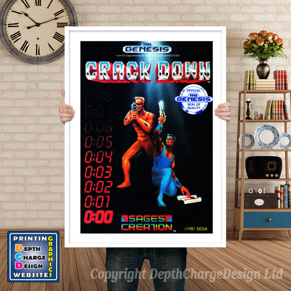 Crackdown - Sega Megadrive Inspired Retro Gaming Poster