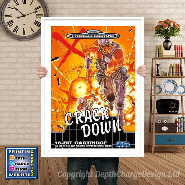 Crackdown 2 Eu - Sega Megadrive Inspired Retro Gaming Poster