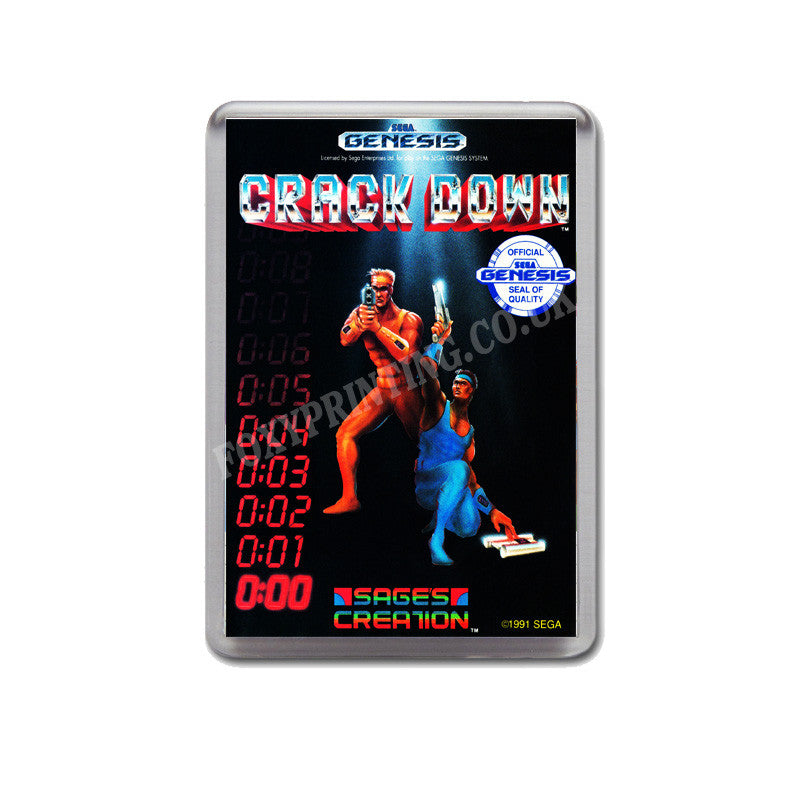 Crackdown Game Style Inspired Sega Megadrive Retro Video Gaming Magnet