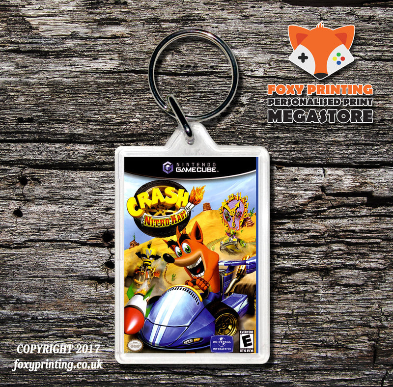 Crash Nitro Kart Gamecube Game Inspired Retro Gaming Keyring