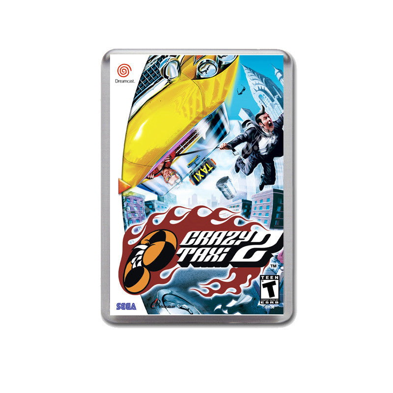 Craxy Taxi 2 3 Sega Dreamcast Style Inspired Retro Game Magnet