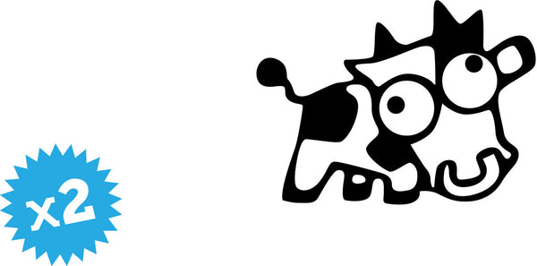 Crazy Cow Novelty Vinyl Car Sticker