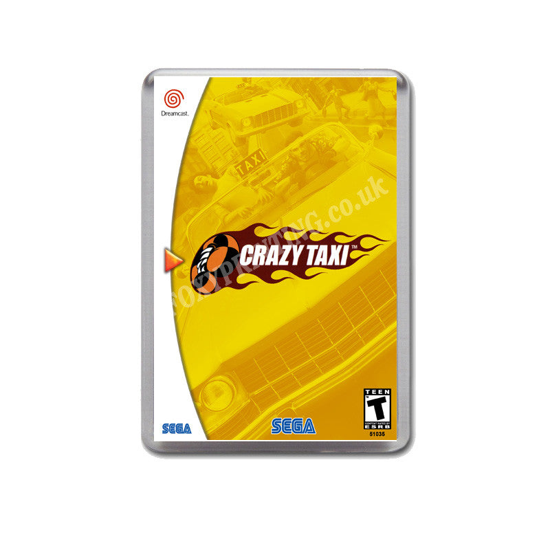 Crazy Taxi 6 Sega Dreamcast Style Inspired Retro Game Magnet