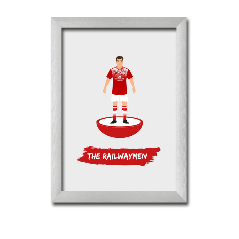 Crewe Football Club gift - The Railwaymen - Tiny Men Big Balls Poster