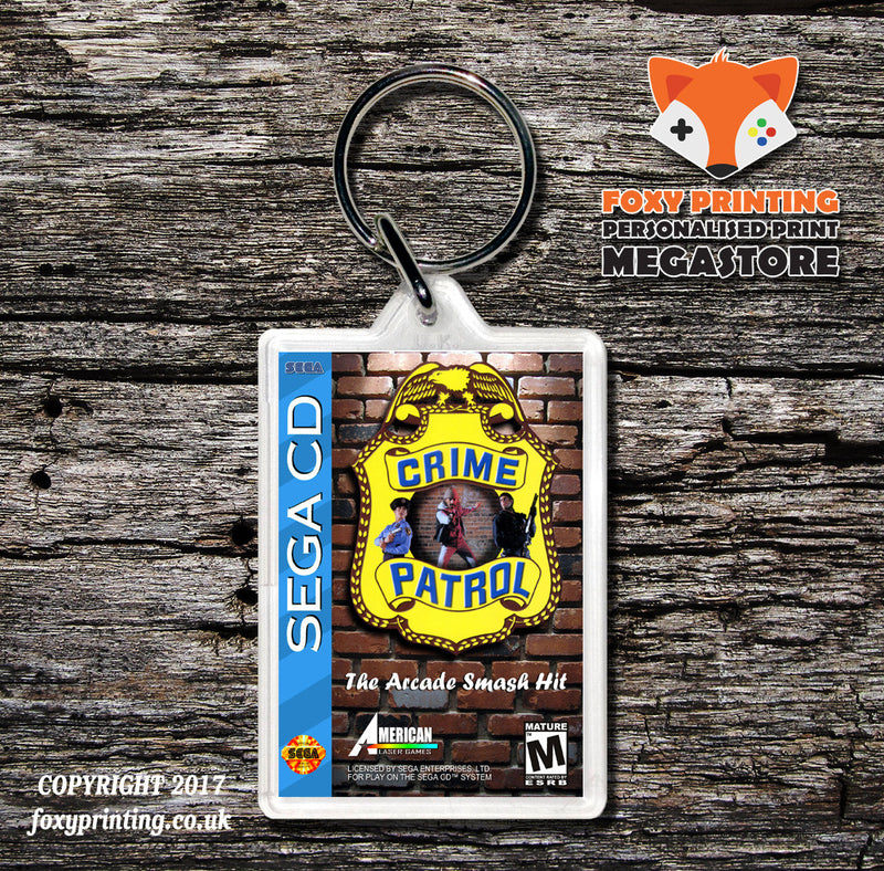 Crime Patrol Game Inspired Retro Gaming Keyring