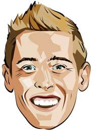 Peter Crouch (Cartoon) Face Mask – Fancy Dress Cardboard Costume Mask