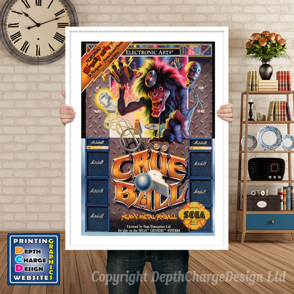 Crueball - Sega Megadrive Inspired Retro Gaming Poster